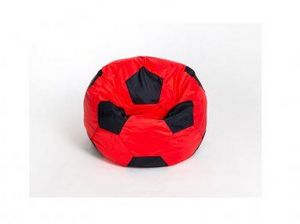 Кресло-мешок Мяч малый красно-черное в Миассе - miass.ok-mebel.com | фото 1