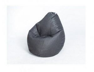 Кресло-мешок Груша велюр темно - серое малое в Миассе - miass.ok-mebel.com | фото 1