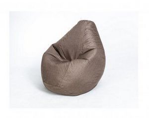 Кресло-мешок Груша велюр коричневое малое в Миассе - miass.ok-mebel.com | фото 1
