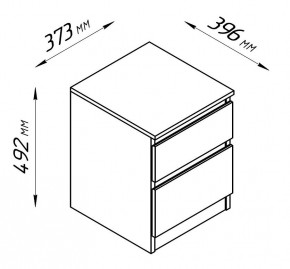 2.03.03.050.4 КАСТОР тумба 2 ящика RU серая в Миассе - miass.ok-mebel.com | фото 3
