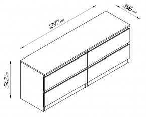 2.03.03.100.4 КАСТОР тумба 4 ящика RU серая в Миассе - miass.ok-mebel.com | фото 4
