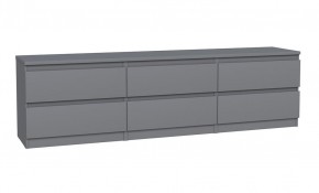 2.03.03.110.4 КАСТОР тумба 6 ящиков RU серая в Миассе - miass.ok-mebel.com | фото