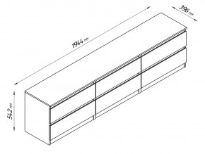 2.03.03.110.4 КАСТОР тумба 6 ящиков RU серая в Миассе - miass.ok-mebel.com | фото 4