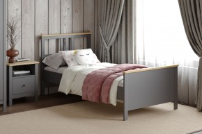 2.08.04.050.15 САГА кровать одинарная 90х200 серая/ясень в Миассе - miass.ok-mebel.com | фото 4