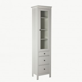 2.08.07.120.1 САГА шкаф с витриной 50 белый RU в Миассе - miass.ok-mebel.com | фото 2