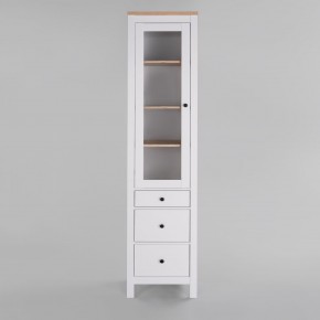 2.08.07.120.14 САГА шкаф с витриной 50 белый/ясень RU в Миассе - miass.ok-mebel.com | фото 2