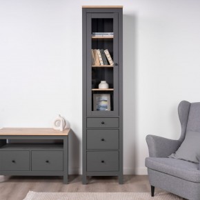2.08.07.120.15 САГА шкаф с витриной 50 серый/ясень RU в Миассе - miass.ok-mebel.com | фото 3