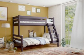 АДЕЛЬ Кровать двухъярусная с наклонной лестницей (лаванда) в Миассе - miass.ok-mebel.com | фото 1