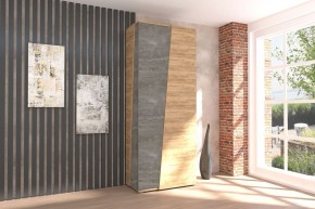 Аллегро-10 Шкаф 2дв. (дуб крафт золотой-камень темный) в Миассе - miass.ok-mebel.com | фото