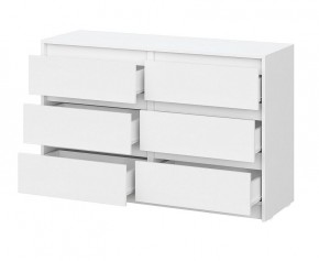 АЙДЕН КМ06-1200 Комод 6 ящиков (белый) в Миассе - miass.ok-mebel.com | фото 2