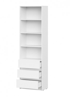 АЙДЕН СТЛ06-600 Стеллаж с 3 ящиками (белый) в Миассе - miass.ok-mebel.com | фото 2