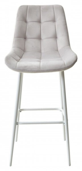 Барный стул ХОФМАН, цвет H-09 Светло-серый, велюр / белый каркас М-City в Миассе - miass.ok-mebel.com | фото 6