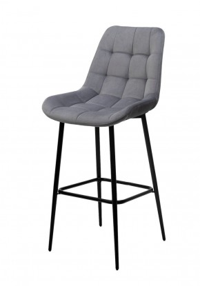 Барный стул ХОФМАН, цвет H-14 Серый, велюр / черный каркас М-City в Миассе - miass.ok-mebel.com | фото