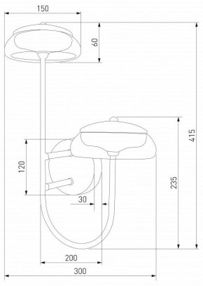 Бра Eurosvet Fungo 50388/2 LED черный в Миассе - miass.ok-mebel.com | фото 5