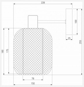 Бра Eurosvet Voile 30191/1 черный в Миассе - miass.ok-mebel.com | фото 4