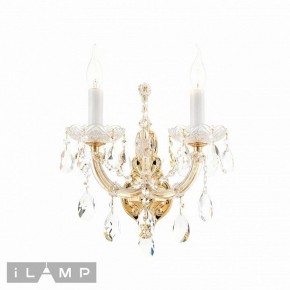 Бра iLamp Diamond W6071-2 GD+CL в Миассе - miass.ok-mebel.com | фото 2