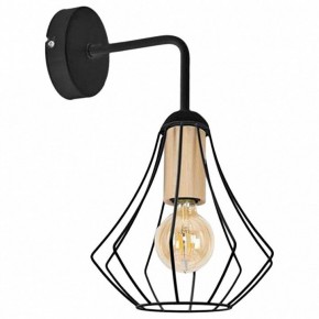 Бра Imex MD.9051 MD.9051-1-W-BK+WOOD в Миассе - miass.ok-mebel.com | фото