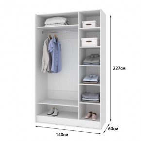 БРАУН Б642 Шкаф-купе (дуб серый/белый) в Миассе - miass.ok-mebel.com | фото