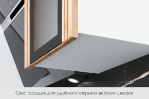 БЬЯНКА Кухонный гарнитур 1,6 белый/лиственница охотская/смоки софт в Миассе - miass.ok-mebel.com | фото 4