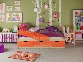 ДЕЛЬФИН Кровать 1600 (Оранжевый металлик) в Миассе - miass.ok-mebel.com | фото