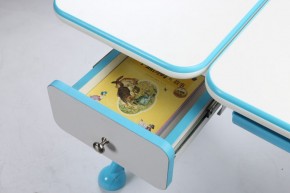 Парта-трансформер Amare II Blue с надстройкой и выдвижным ящиком в Миассе - miass.ok-mebel.com | фото 5