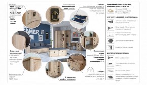 Детская Система Валенсия Комод 5ящ Дуб сонома в Миассе - miass.ok-mebel.com | фото 3