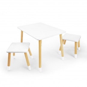 Детский комплект стол и два табурета Rolti Baby (белая столешница/белое сиденье/береза ножки) в Миассе - miass.ok-mebel.com | фото 1