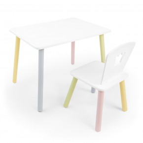 Детский комплект стол и стул «Корона» Rolti Baby (белый/цветной, массив березы/мдф) в Миассе - miass.ok-mebel.com | фото