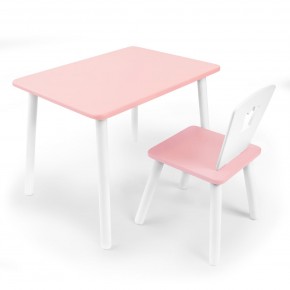 Детский комплект стол и стул «Корона» Rolti Baby (розовый/розовый, массив березы/мдф) в Миассе - miass.ok-mebel.com | фото