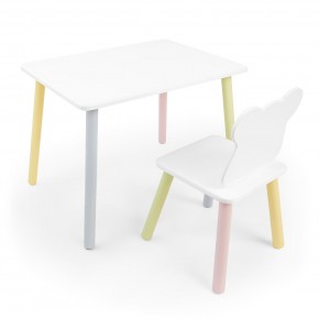 Детский комплект стол и стул «Мишка» Rolti Baby (белый/цветной, массив березы/мдф) в Миассе - miass.ok-mebel.com | фото 1