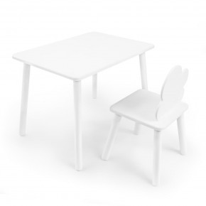 Детский комплект стол и стул «Облачко» Rolti Baby (белый/белый, массив березы/мдф) в Миассе - miass.ok-mebel.com | фото
