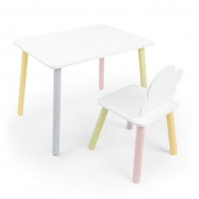 Детский комплект стол и стул «Облачко» Rolti Baby (белый/цветной, массив березы/мдф) в Миассе - miass.ok-mebel.com | фото 1