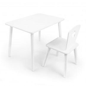 Детский комплект стол и стул «Звезда» Rolti Baby (белый/белый, массив березы/мдф) в Миассе - miass.ok-mebel.com | фото