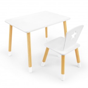 Детский комплект стол и стул «Звезда» Rolti Baby (белый/береза, массив березы/мдф) в Миассе - miass.ok-mebel.com | фото
