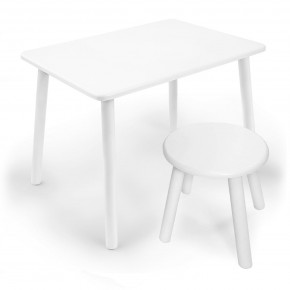 Детский комплект стол и табурет круглый Rolti Baby (белая столешница/белое сиденье/белые ножки) в Миассе - miass.ok-mebel.com | фото