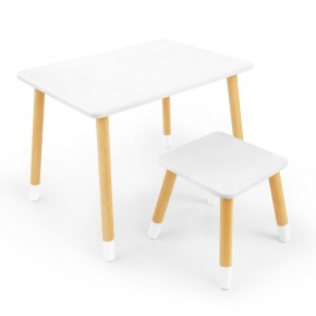 Детский комплект стол и табурет Rolti Baby (белая столешница/белое сиденье/береза ножки) в Миассе - miass.ok-mebel.com | фото