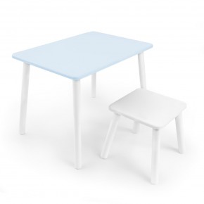 Детский комплект стол и табурет Rolti Baby (голубая столешница/белое сиденье/белые ножки) в Миассе - miass.ok-mebel.com | фото 1