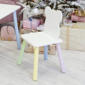 Детский стул Мишутка (Белый/Белый/Цветной) в Миассе - miass.ok-mebel.com | фото