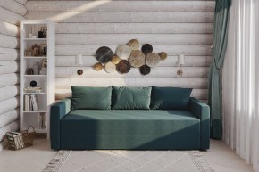 Диван-кровать Вало сине-зелёный, ткань рогожка в Миассе - miass.ok-mebel.com | фото