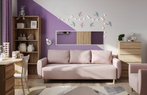 Диван-кровать Тулисия светло-розовый, ткань рогожка в Миассе - miass.ok-mebel.com | фото