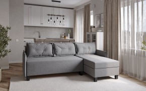 Диван-кровать угловой Киркас серый, ткань рогожка в Миассе - miass.ok-mebel.com | фото 2