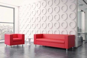 Диван трехместный Алекто искусственная шерсть KARDIF в Миассе - miass.ok-mebel.com | фото 2