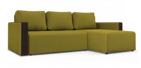 Диван угловой Алиса 3 Bahama GREEN - Teos Dark Brown в Миассе - miass.ok-mebel.com | фото