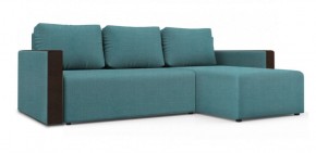 Диван угловой Алиса 3 Vital BLUE - Teos Dark Brown в Миассе - miass.ok-mebel.com | фото