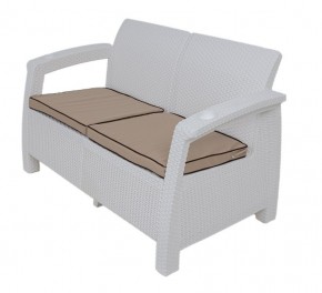 Диван Yalta Premium Sofa 2 Set (Ялта) белый (+подушки под спину) в Миассе - miass.ok-mebel.com | фото 1