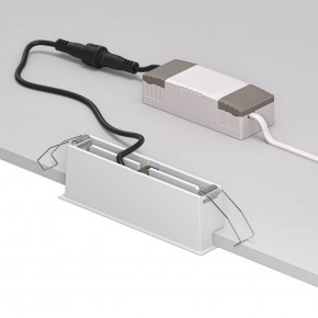 DK2514-WB Встраиваемый светильник SPACE со светодиодом L126mm 220V 10W 38° 4000К IP20 белый/черный алюминий в Миассе - miass.ok-mebel.com | фото 3