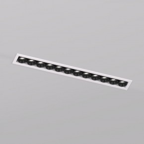 DK2515-WB Встраиваемый светильник SPACE со светодиодом L240mm 220V 20W 38° 4000К IP20 белый/черный алюминий в Миассе - miass.ok-mebel.com | фото