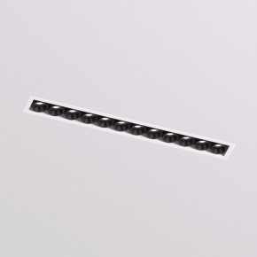 DK2532-WB Встраиваемый светильник SPACE со светодиодом под шпатлевку L240mm 220V 20W 38° 4000К IP20 белый/черный алюминий в Миассе - miass.ok-mebel.com | фото