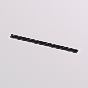 DK2532-WB Встраиваемый светильник SPACE со светодиодом под шпатлевку L240mm 220V 20W 38° 4000К IP20 белый/черный алюминий в Миассе - miass.ok-mebel.com | фото 2