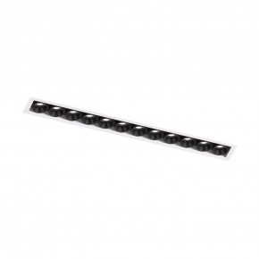 DK2532-WB Встраиваемый светильник SPACE со светодиодом под шпатлевку L240mm 220V 20W 38° 4000К IP20 белый/черный алюминий в Миассе - miass.ok-mebel.com | фото 5